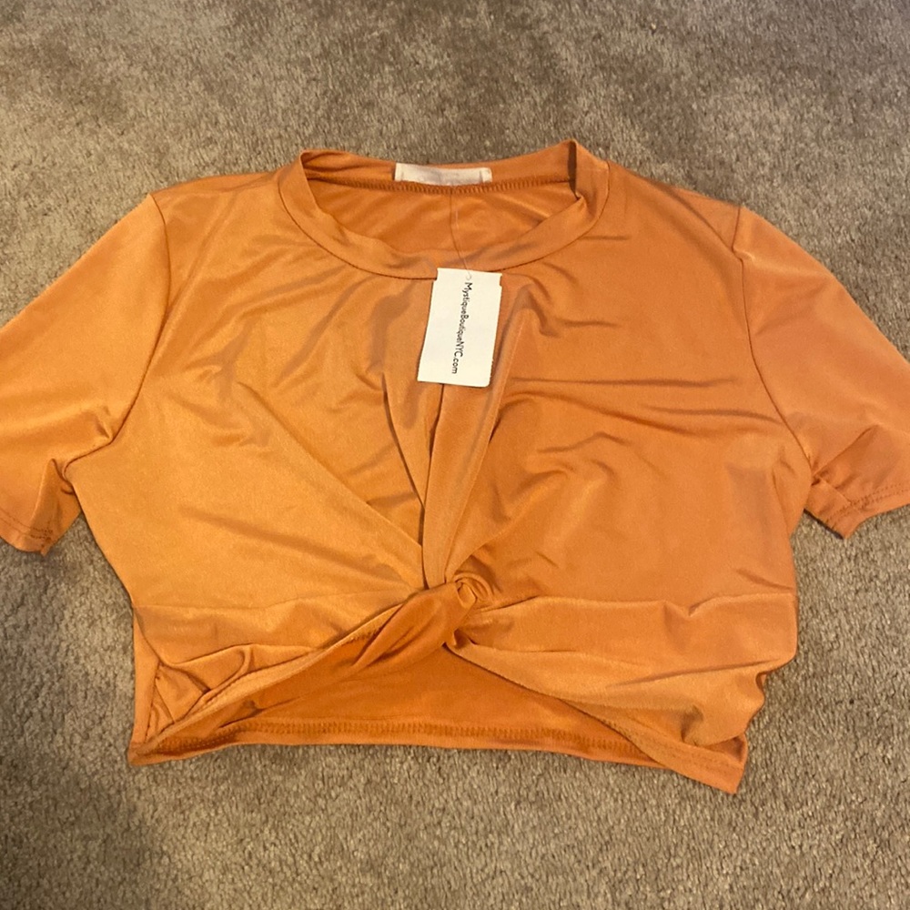 Orange crop top